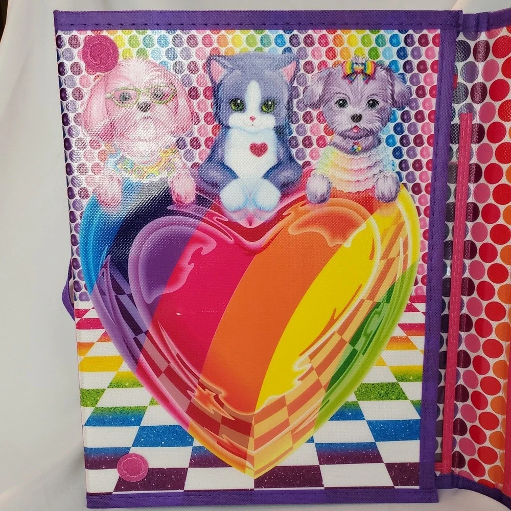Lisa Frank TIKANNI HUSKY Trifold Portfolio Storage Case Folder School Art 2020
